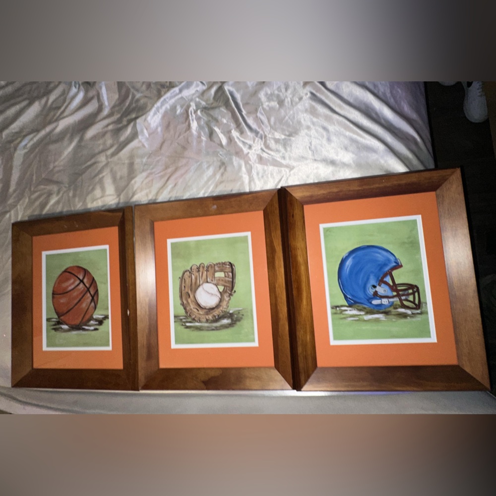 Sports Themed Wall Art Set. Aaronbrothers frames